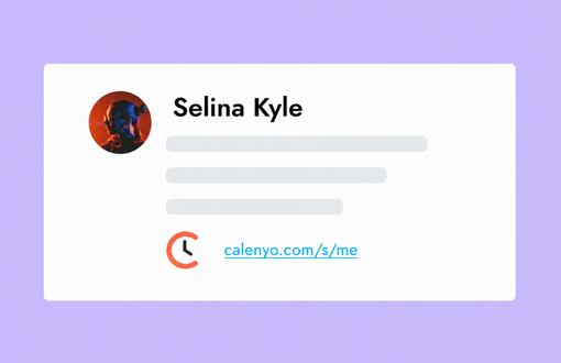 Calenyo education appointment sharing interface